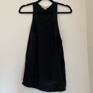 French Connection Classic Black Vintage Halter Tank 100% Silk in Size US 0